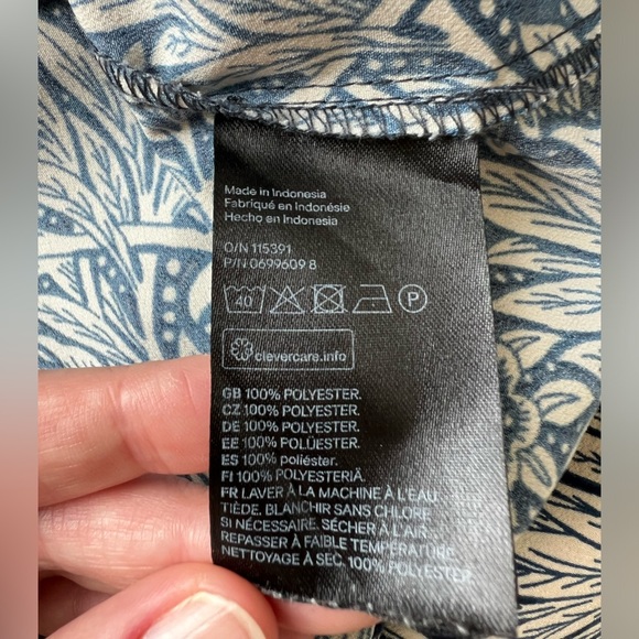 H&M x William Morris: Blue White Tunic Shift Dress: Size US 8 - Picture 7 of 7